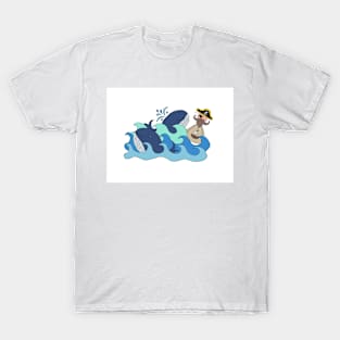 Pete the part-time pirate - whales T-Shirt